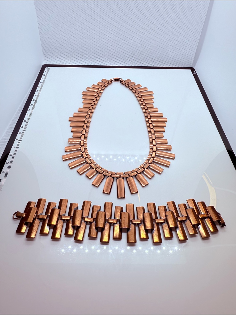 Vintage Renoir Copper Necklace and Bracelet Set!